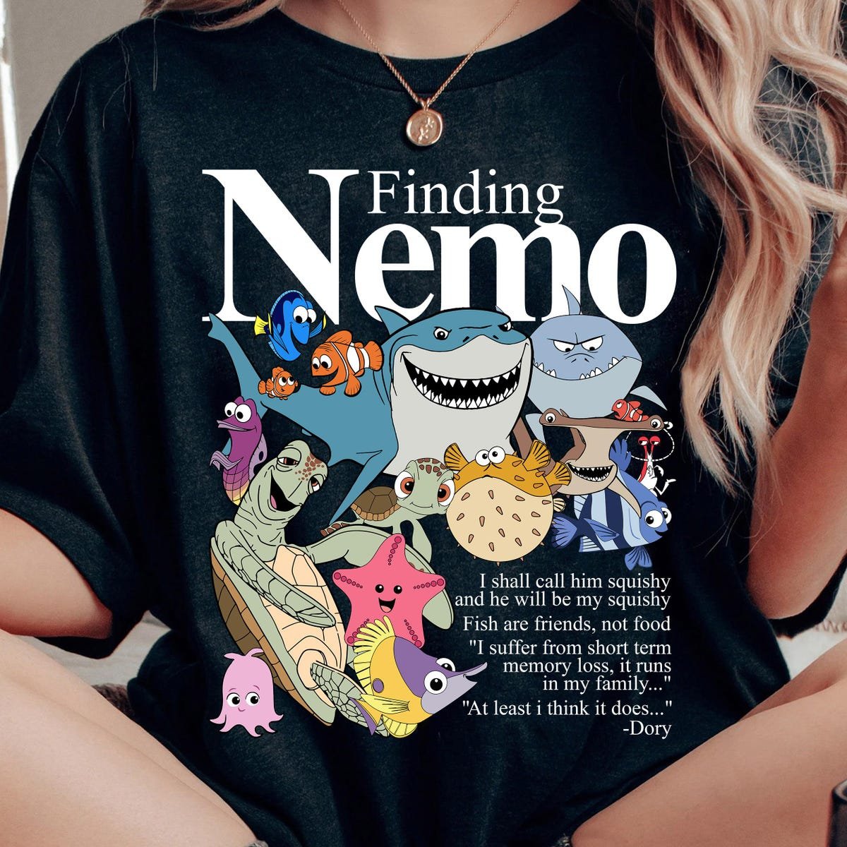 Finding Nemo Character Shirt Dory Bruce Crush Family Trip Tee 2025