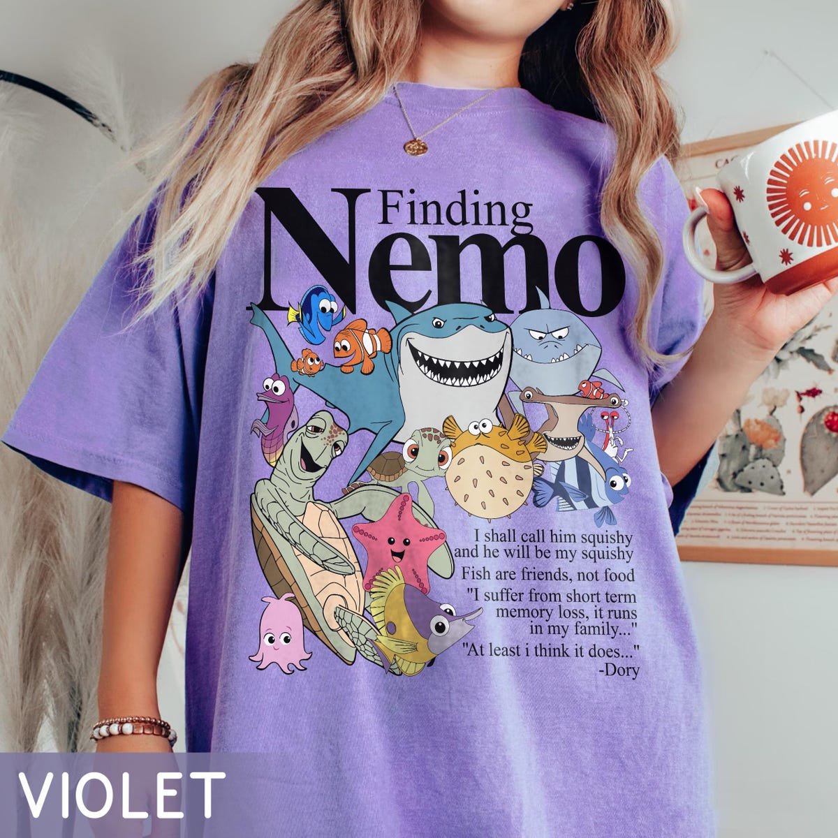 Finding Nemo Character Shirt Dory Bruce Crush Family Trip Tee 2025