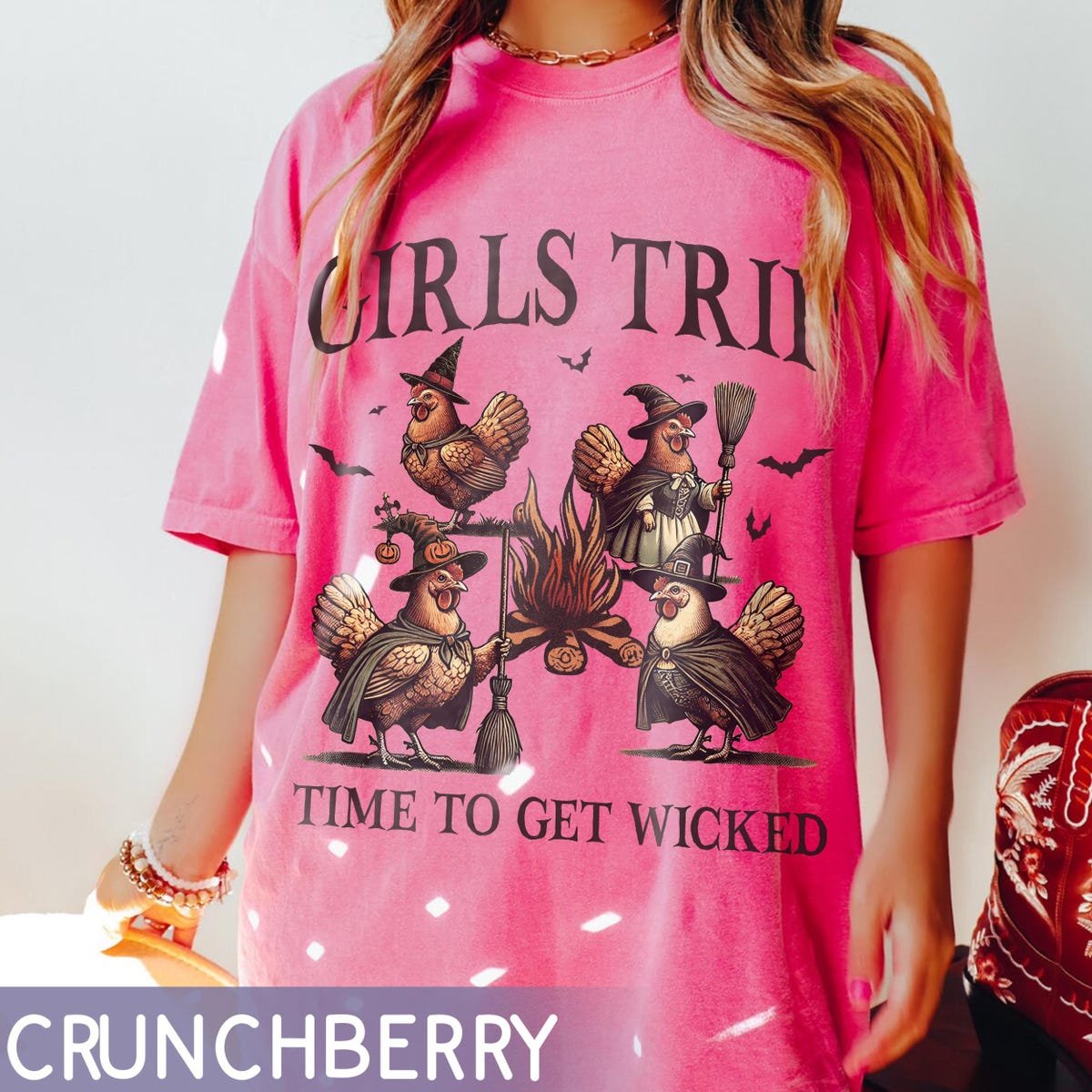 Funny Girls Trip Halloween Shirt Witchy Vibes Spooky Season Gift