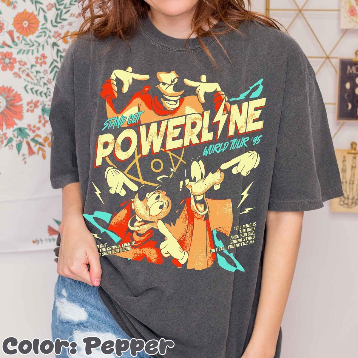 Goofy Movie Powerline Tour Shirt Retro Disney Concert Tee 2025
