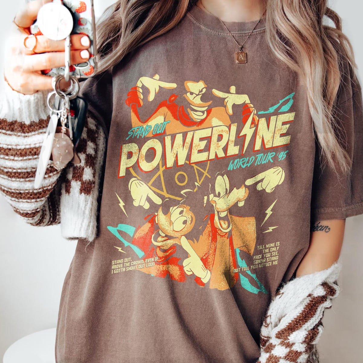 Goofy Movie Powerline Tour Shirt Retro Disney Concert Tee 2025