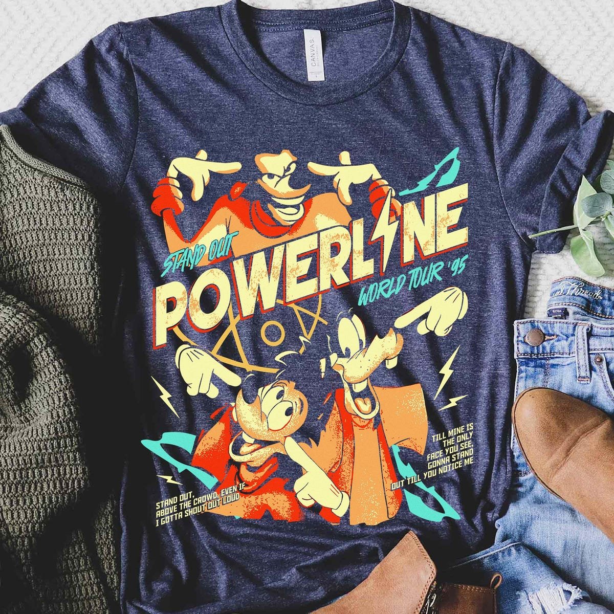 Goofy Movie Powerline Tour Shirt Retro Disney Concert Tee 2025
