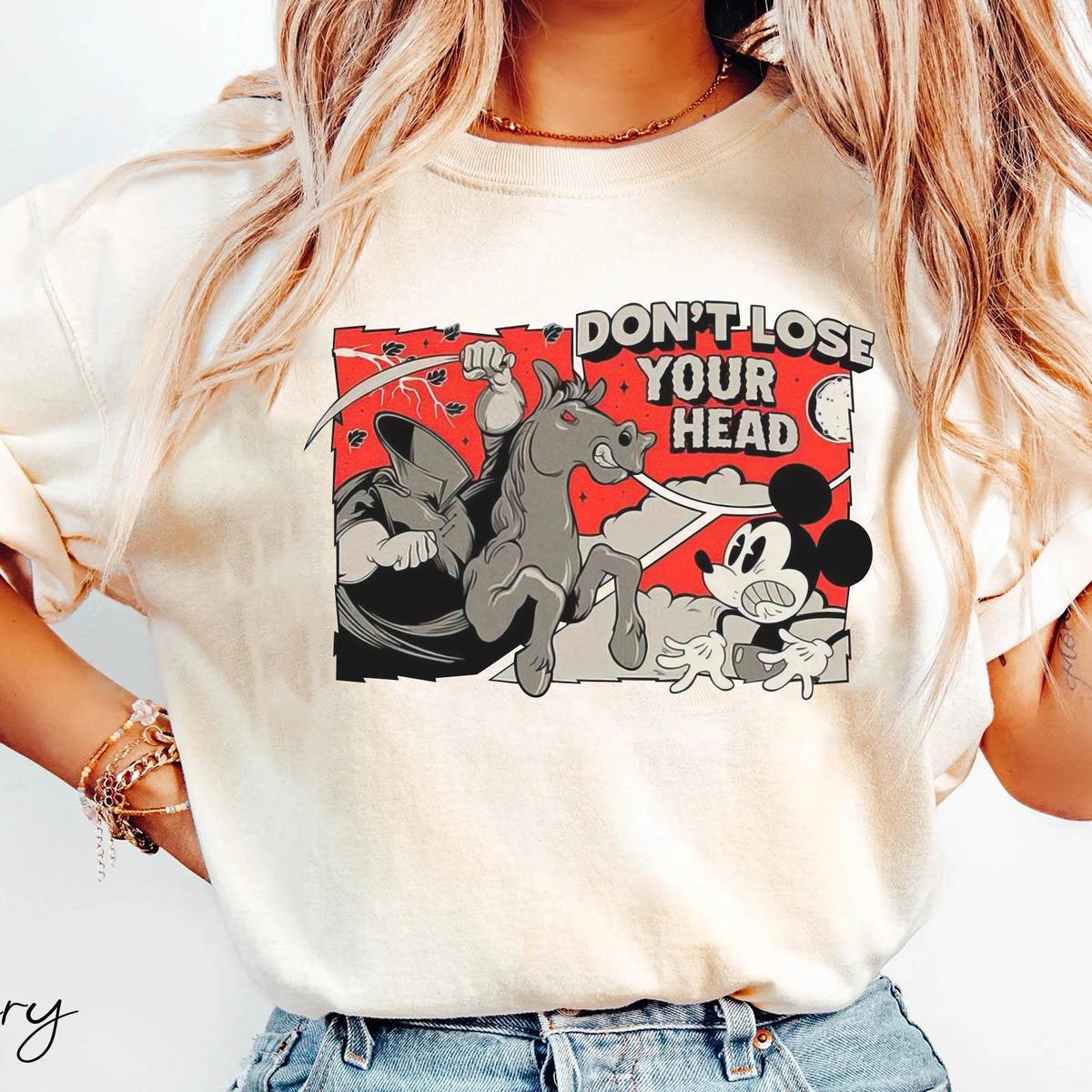 Headless Horseman Disney Halloween Shirt Mickey Mouse Spooky Tee