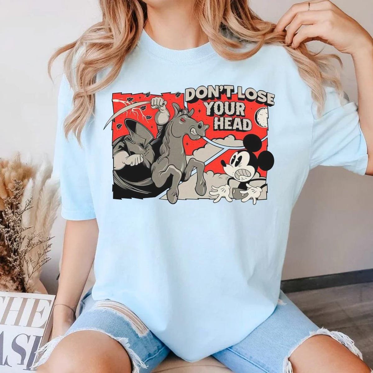 Headless Horseman Disney Halloween Shirt Mickey Mouse Spooky Tee