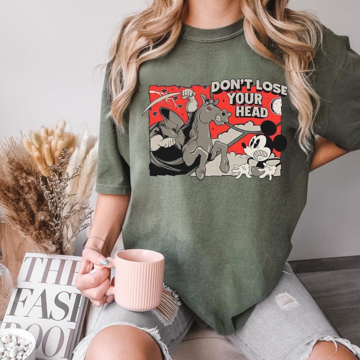 Headless Horseman Disney Halloween Shirt Mickey Mouse Spooky Tee