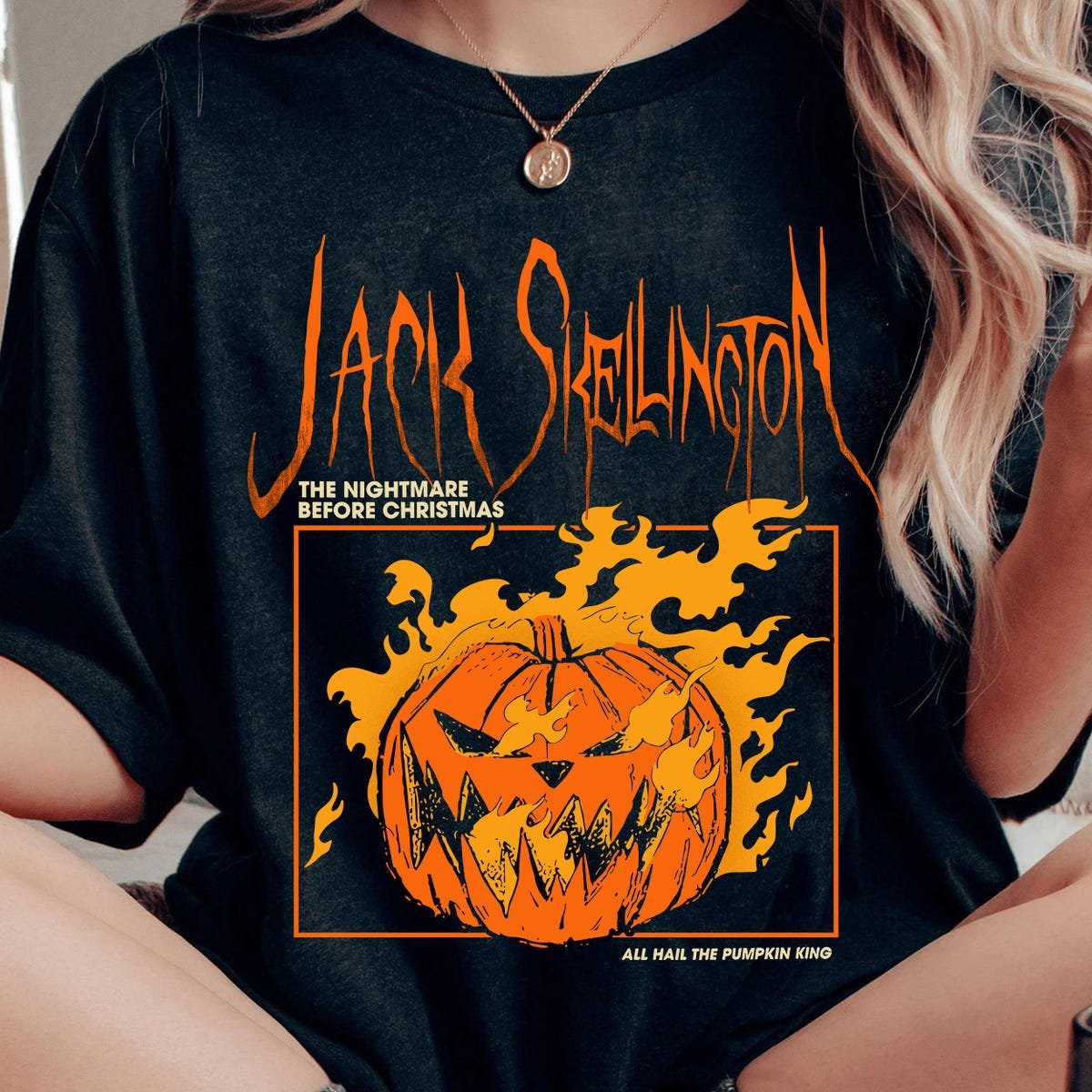 Jack Skellington Pumpkin Shirt - Nightmare Before Christmas Halloween Tee