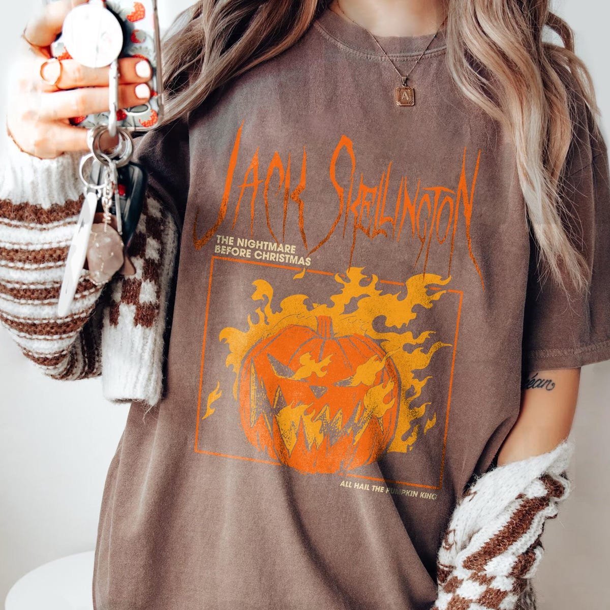 Jack Skellington Pumpkin Shirt - Nightmare Before Christmas Halloween Tee