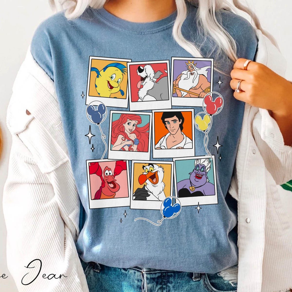 Little Mermaid Disney Shirt Ariel Flounder Vintage Design