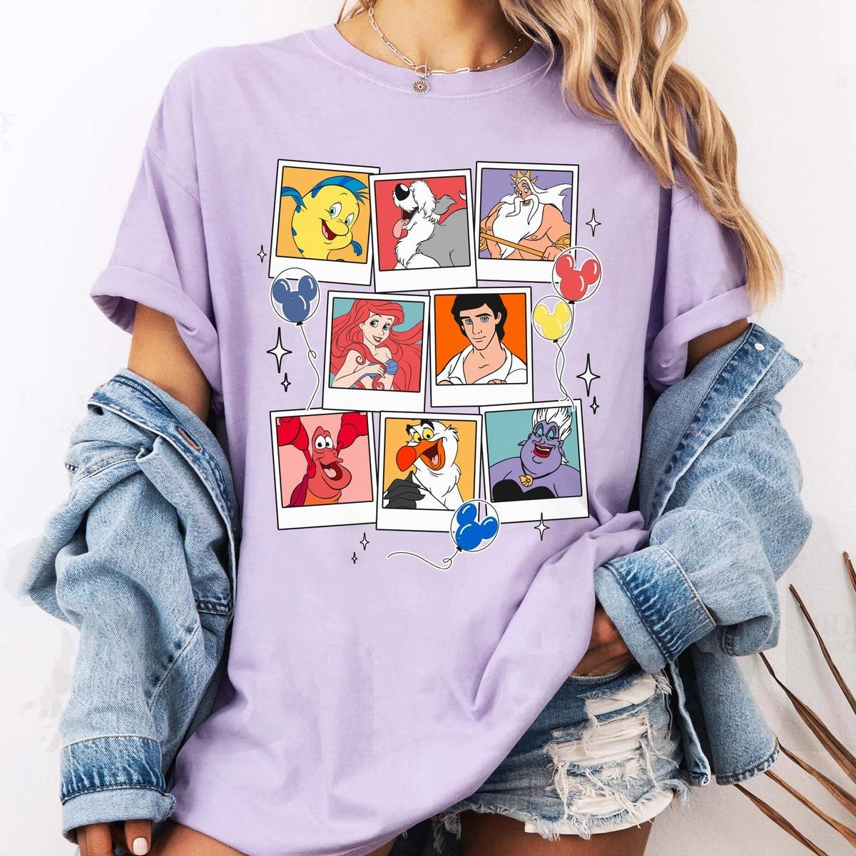Little Mermaid Disney Shirt Ariel Flounder Vintage Design