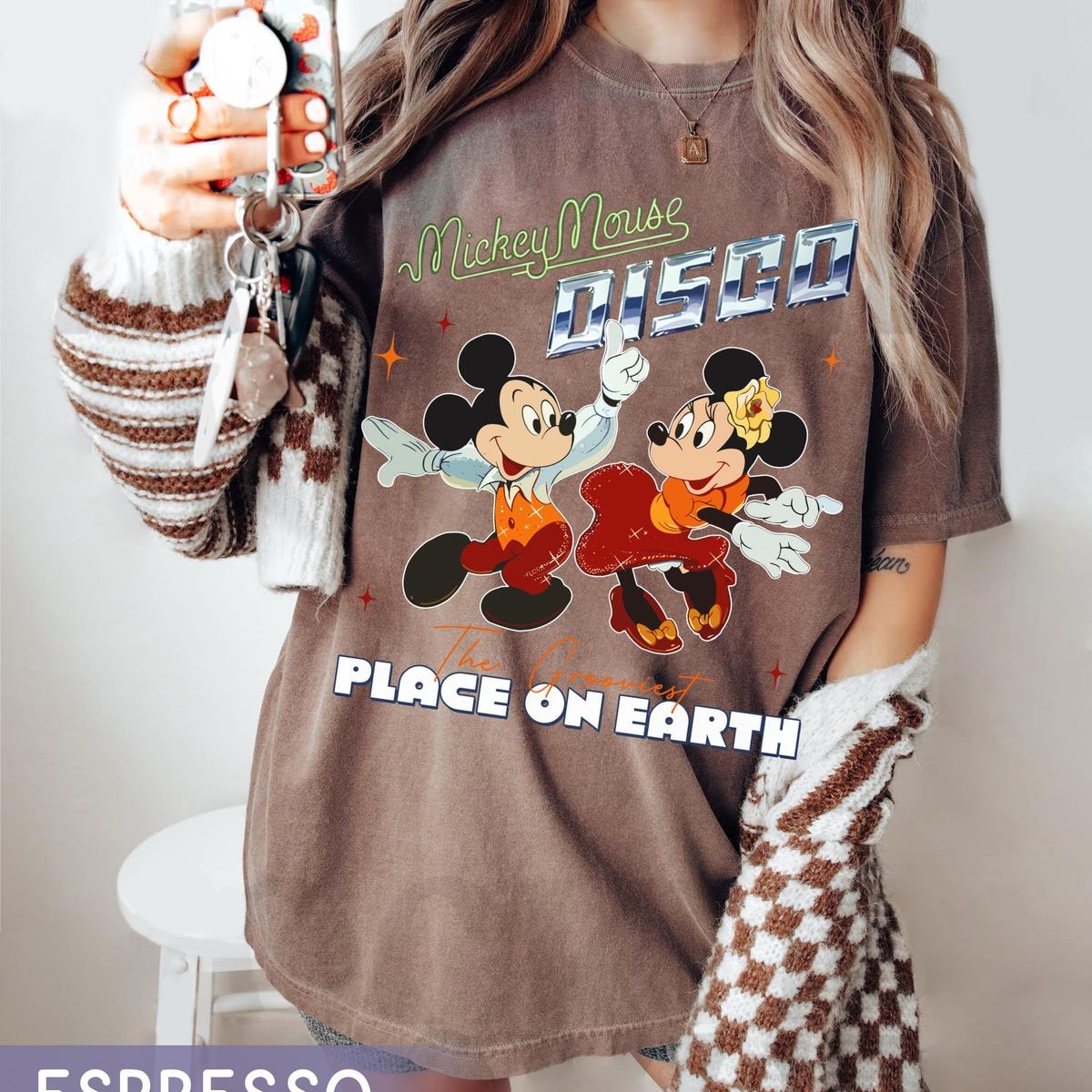 Mickey Minnie Mouse Disco Dance Vintage Disney Tee Magic Kingdom Shirt