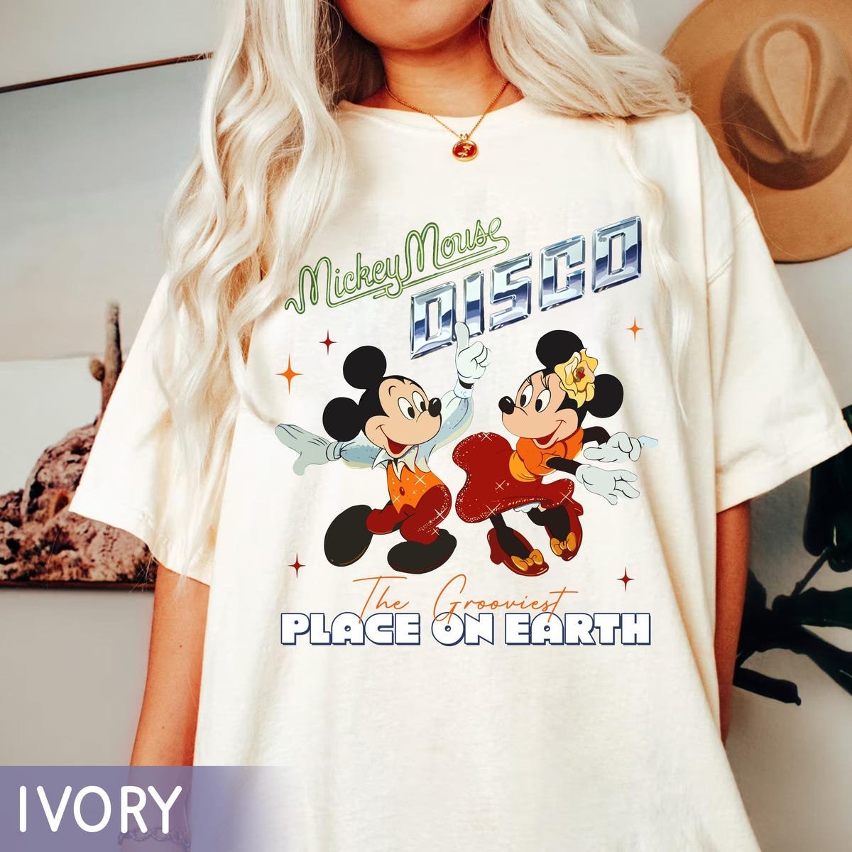 Mickey Minnie Mouse Disco Dance Vintage Disney Tee Magic Kingdom Shirt