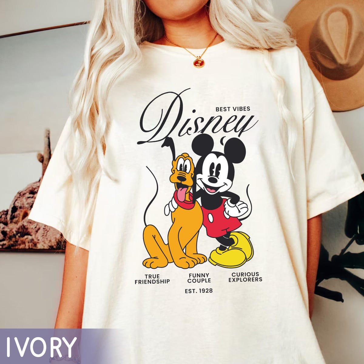 Mickey Mouse Pluto Best Friends Shirt Vintage Disneyland Family Tee
