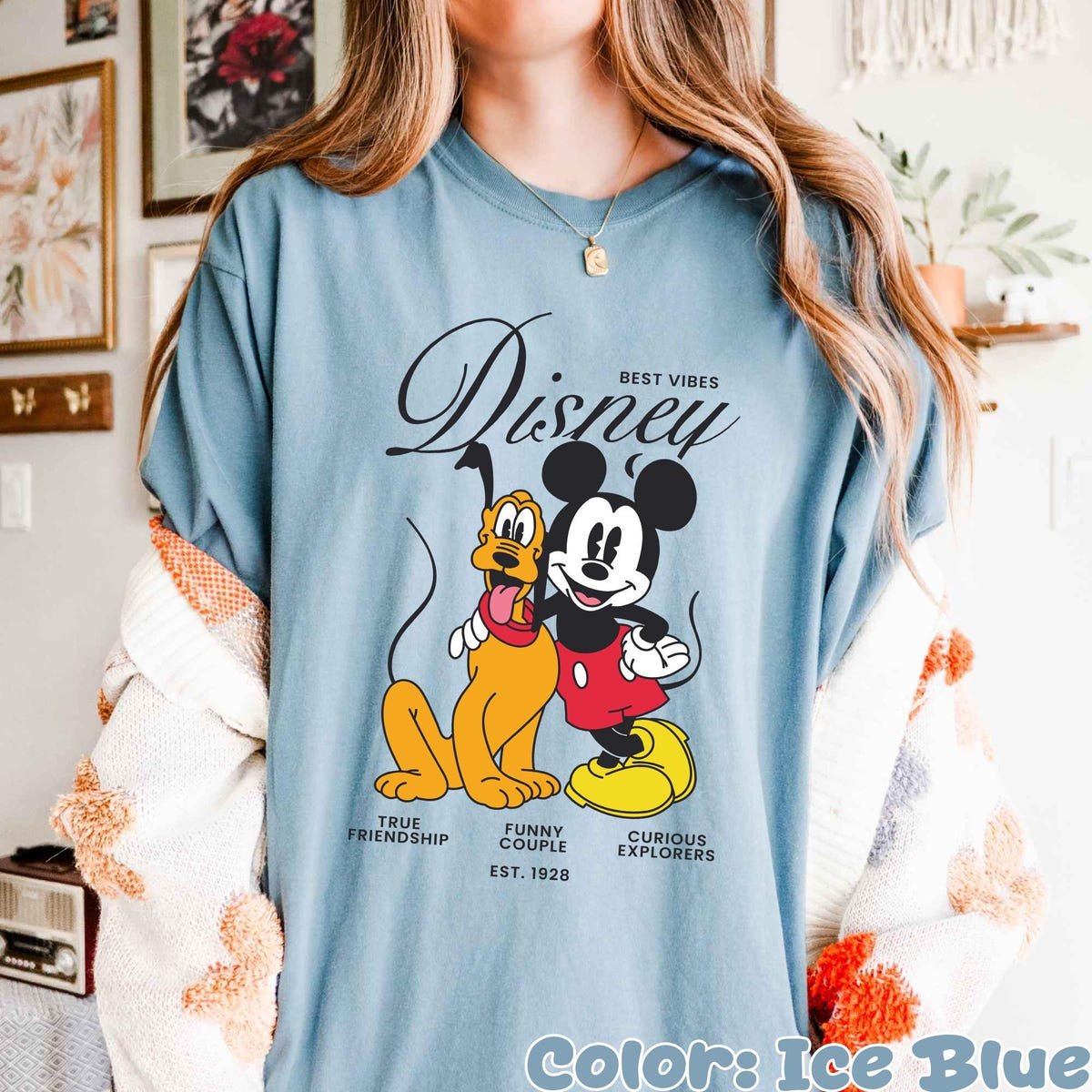 Mickey Mouse Pluto Best Friends Shirt Vintage Disneyland Family Tee