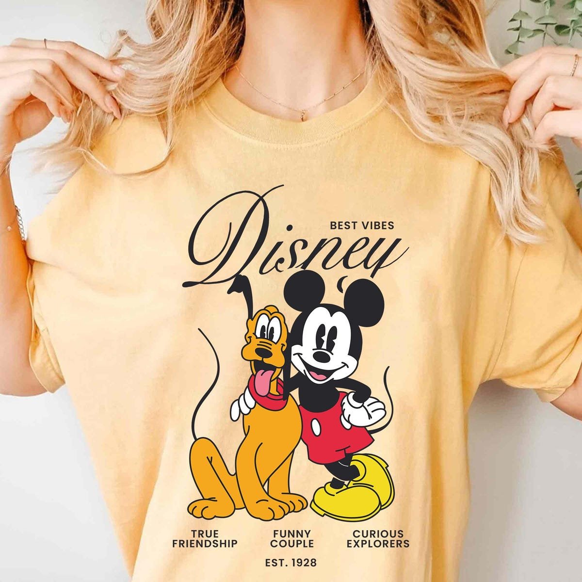 Mickey Mouse Pluto Best Friends Shirt Vintage Disneyland Family Tee