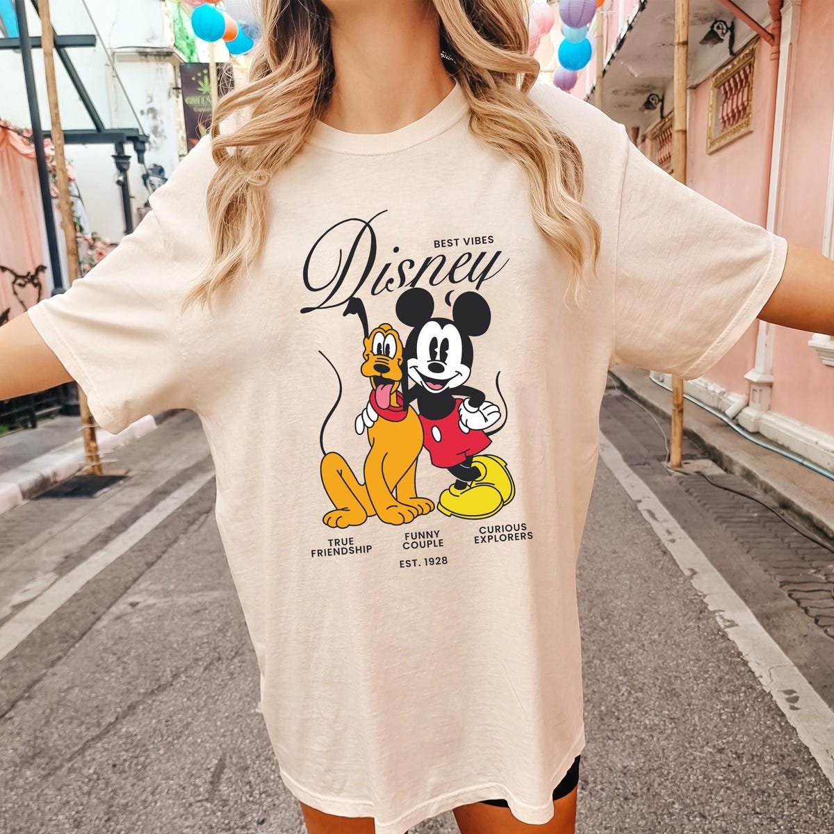 Mickey Mouse Pluto Best Friends Shirt Vintage Disneyland Family Tee