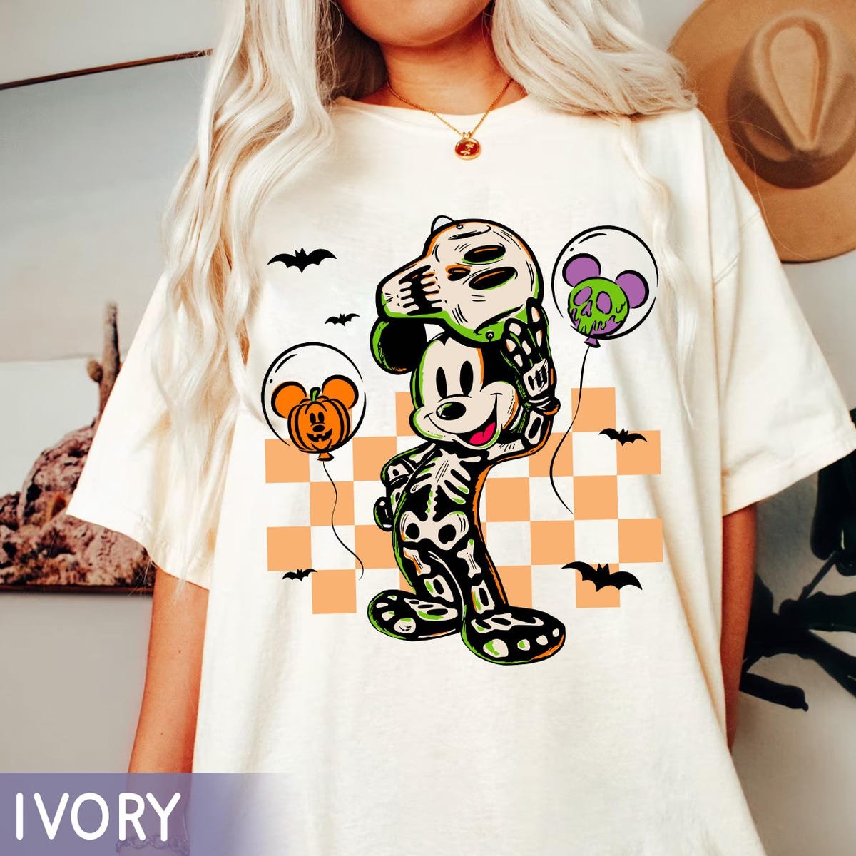 Mickey Skeleton Shirt Halloween 2025 Disneyland Family Matching Tee