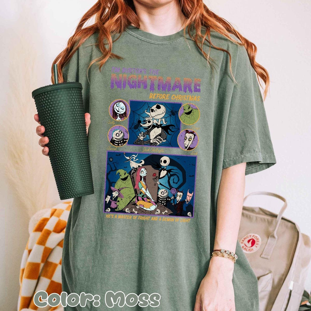 Nightmare Before Christmas Retro T-Shirt Jack Skellington Halloween Tee