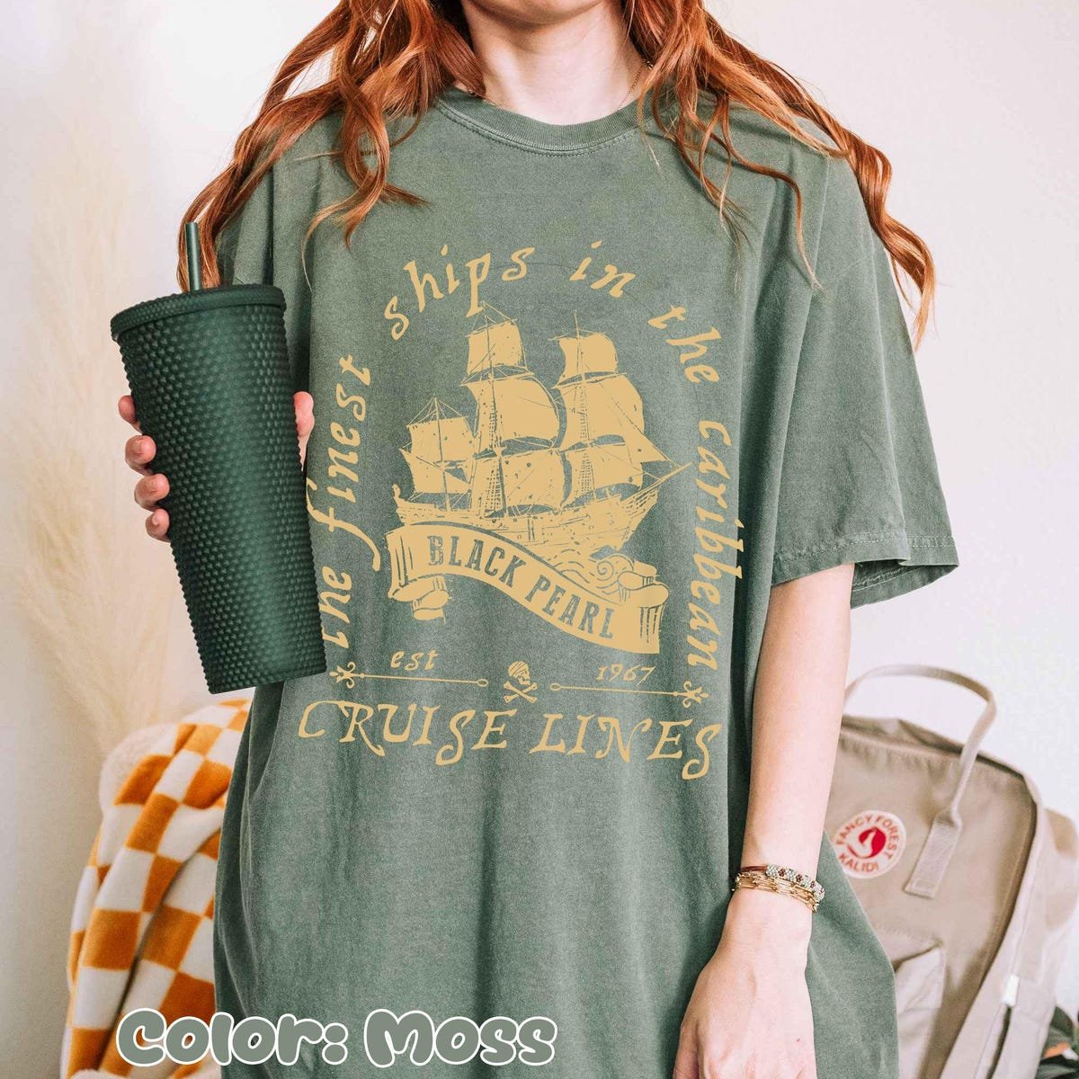 Pirates Caribbean Black Pearl Shirt Vintage Ship Tee Disneyland 2025