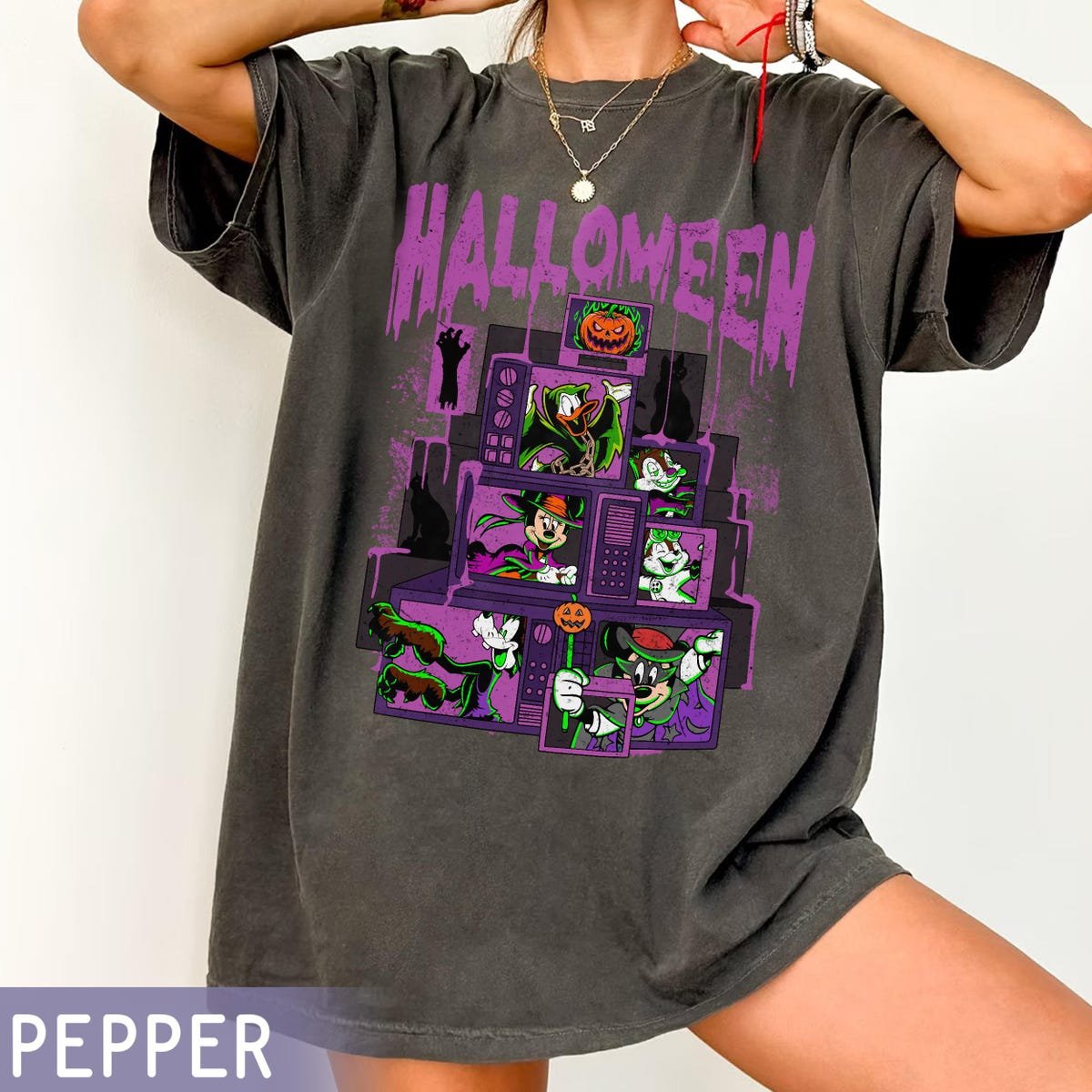 Retro Disney Halloween Tee Mickey & Friends Vintage Spooky Season 2025