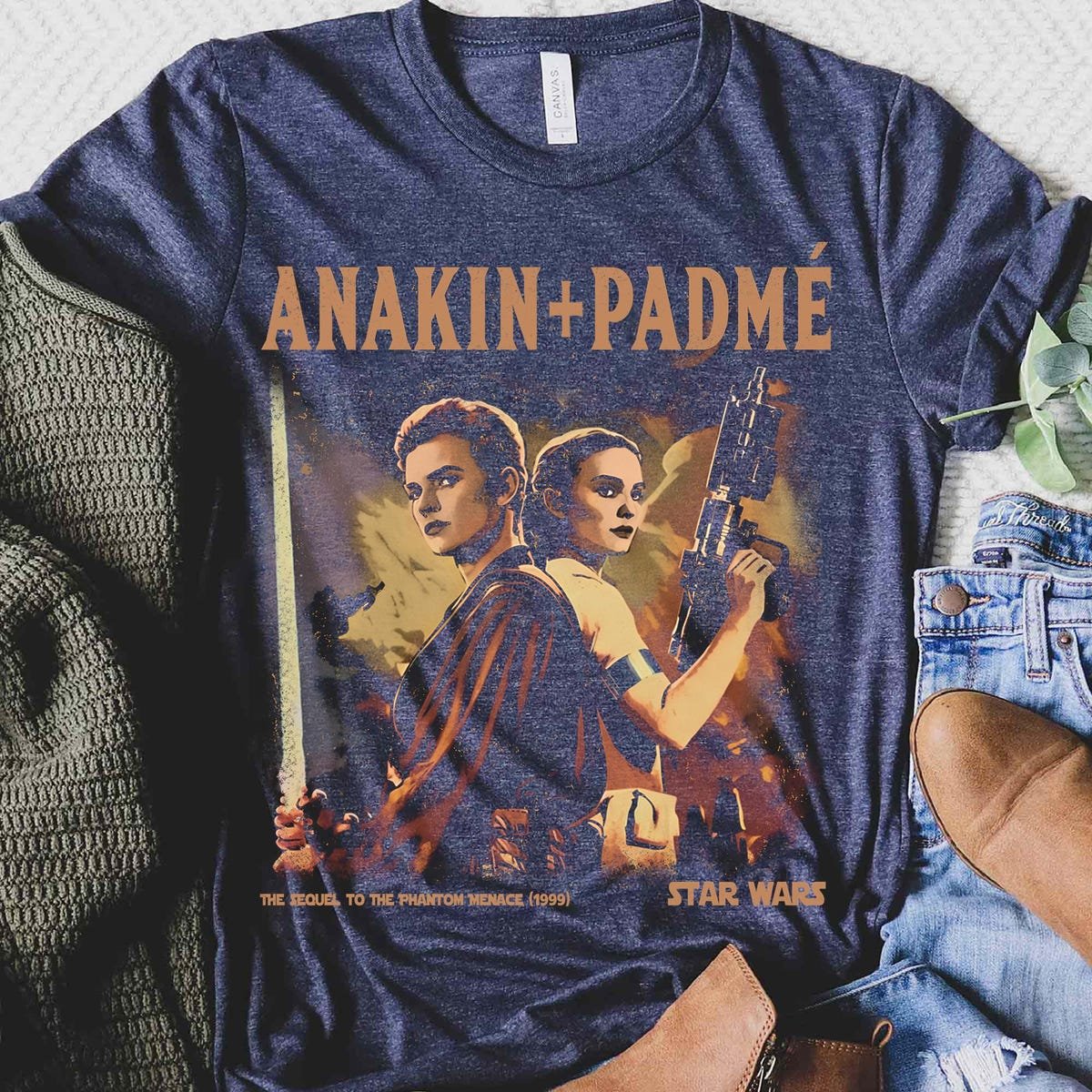 Star Wars Anakin Padme Shirt Retro Revenge of the Sith Tee