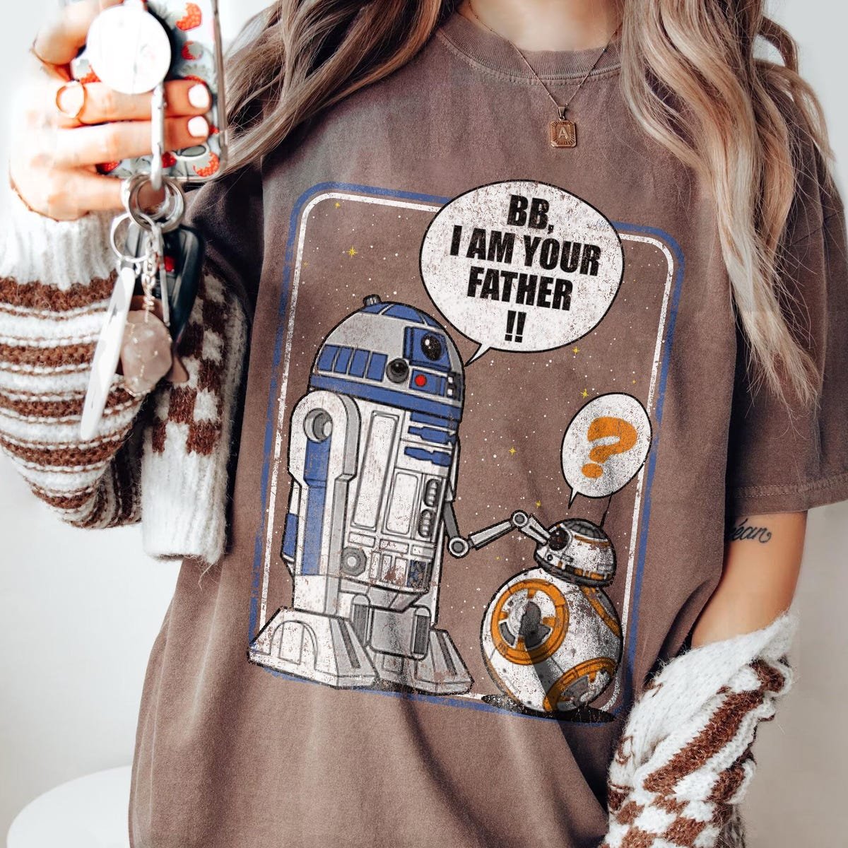 Star Wars Droid Shirt BB8 R2D2 Fathers Day Gift 2025
