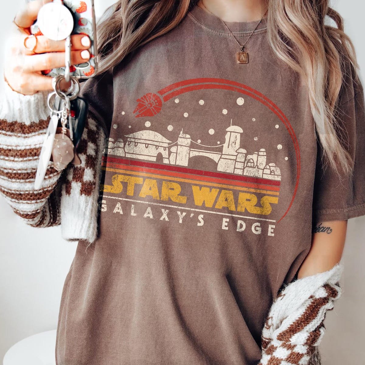 Star Wars Galaxy's Edge Shirt Retro Millennium Falcon Disneyland Tee