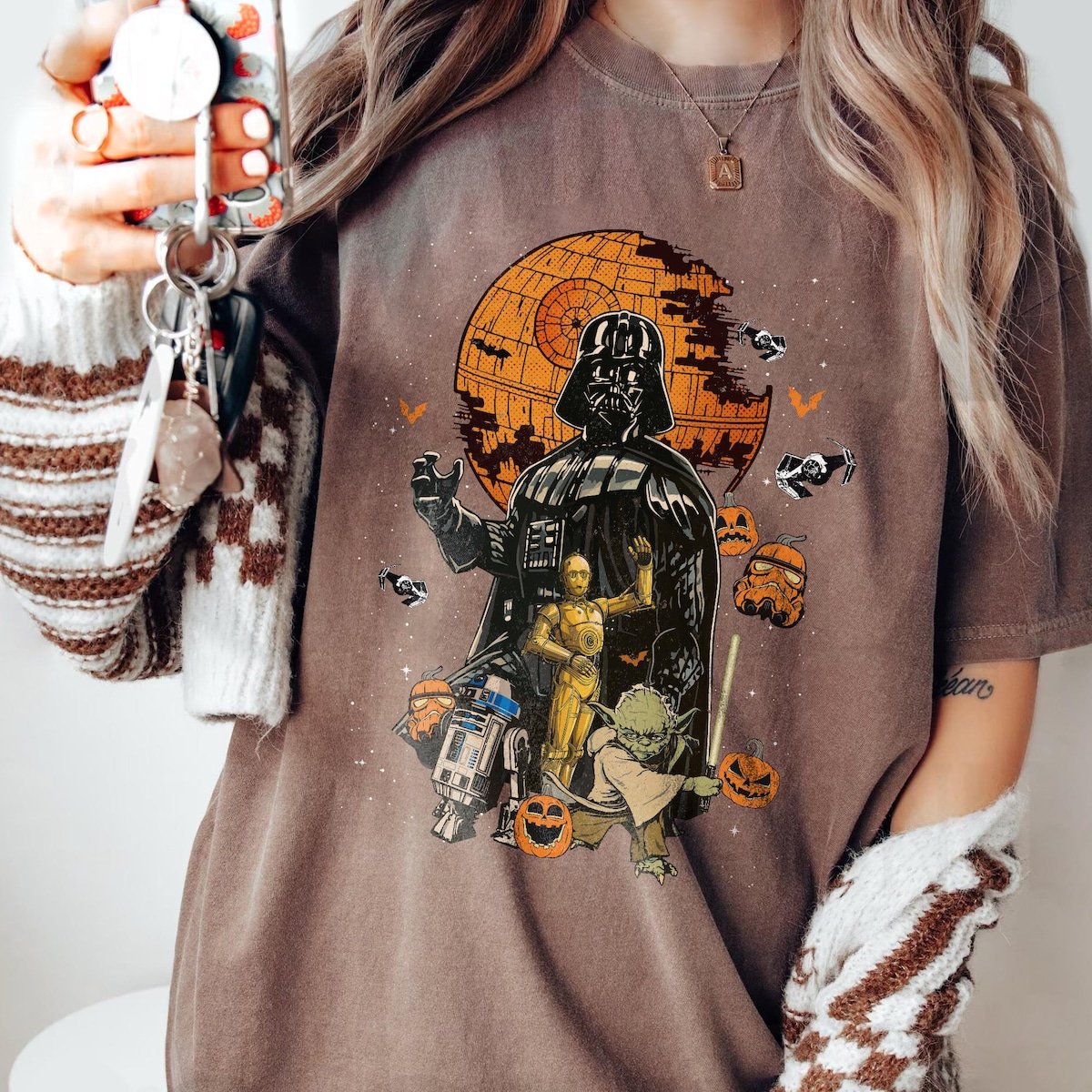 Star Wars Halloween Shirt Vintage Sci-Fi Style 2025
