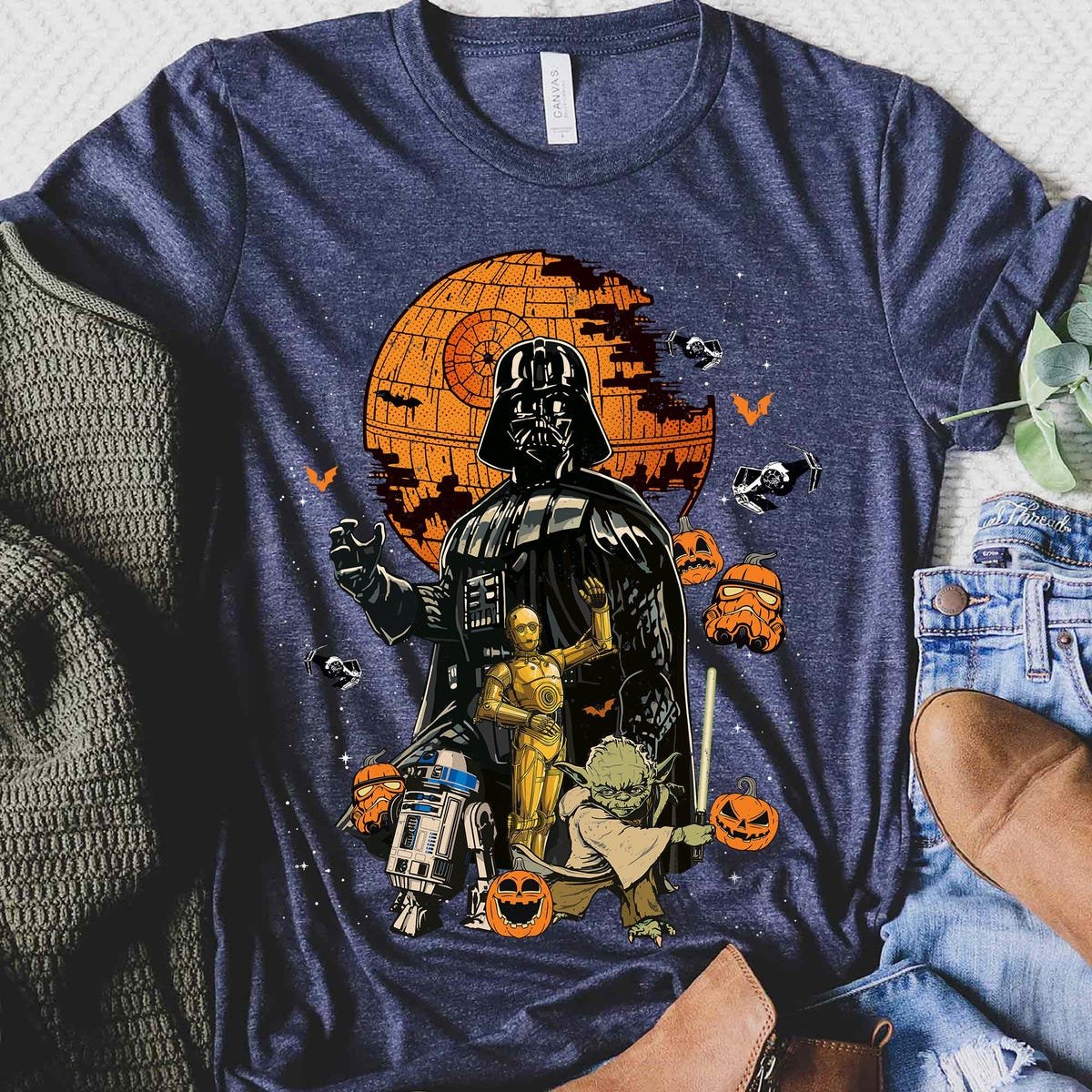 Star Wars Halloween Shirt Vintage Sci-Fi Style 2025