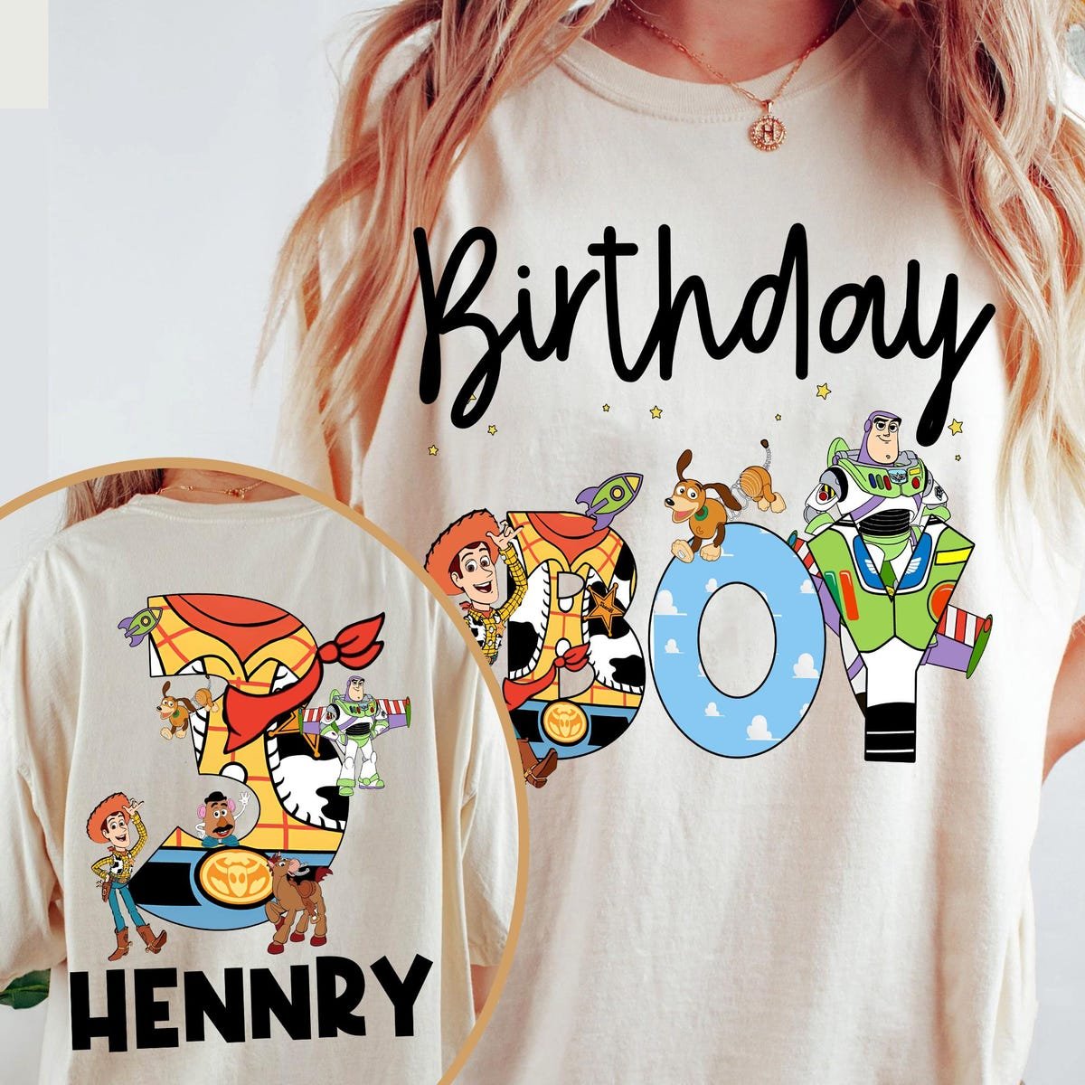 Toy Story Birthday Shirt Personalized Name Age Custom Disney Tee