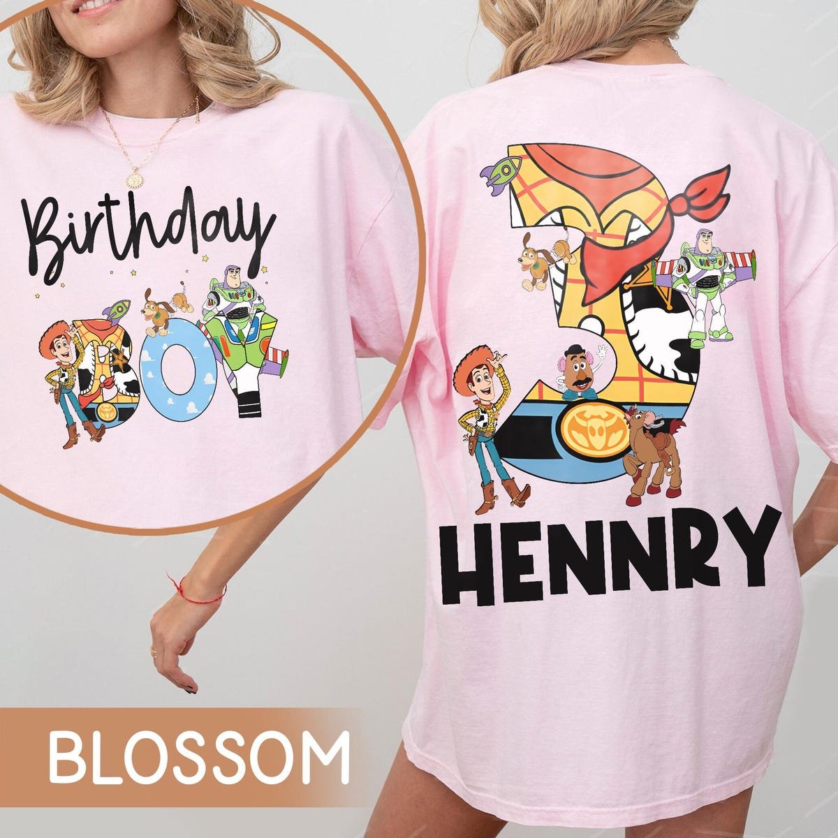Toy Story Birthday Shirt Personalized Name Age Custom Disney Tee