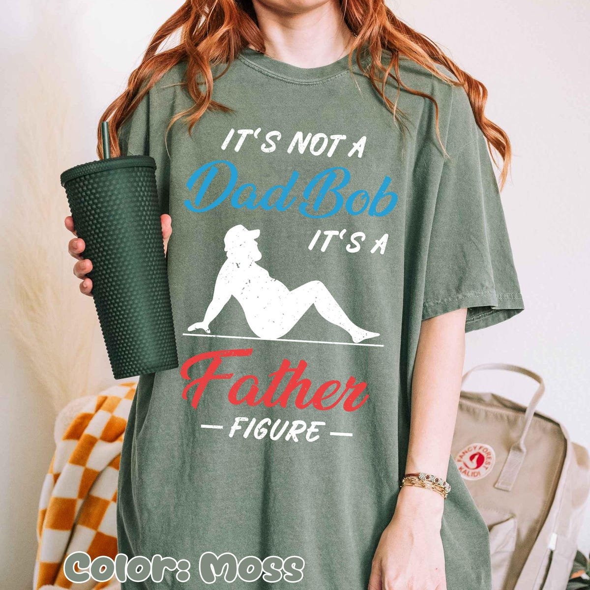 Vintage American Dad Shirt Father Figure Retro Dad Humor Tee