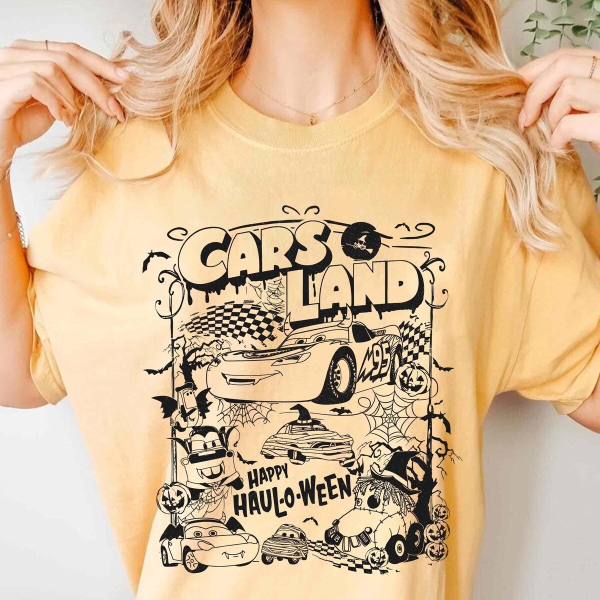 Vintage Cars Halloween Shirt Disneyland 2024 Family Trip Tee