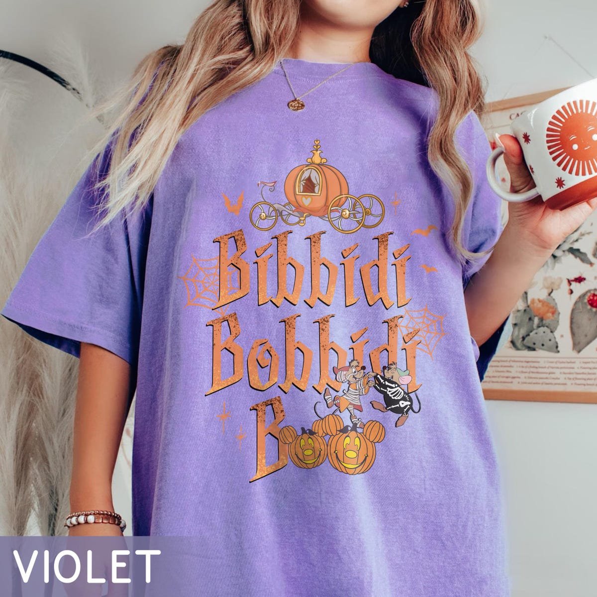 Vintage Disney Cinderella Halloween Shirt Bibbidi Bobbidi Boo Tee