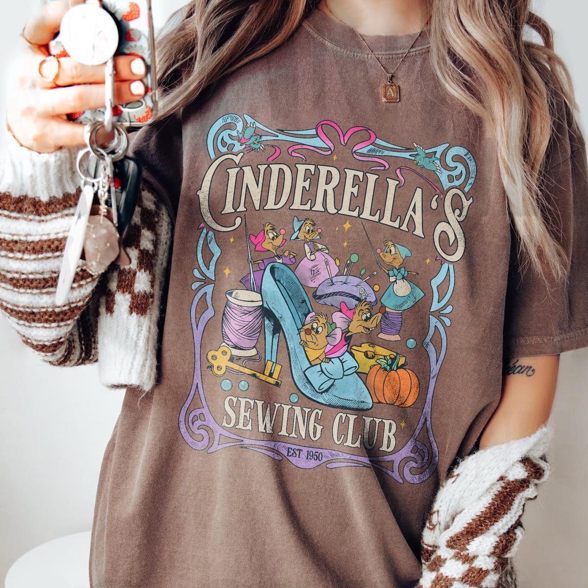 Vintage Disney Cinderella Shirt Jaq Gus Mouse Glass Slipper Tee