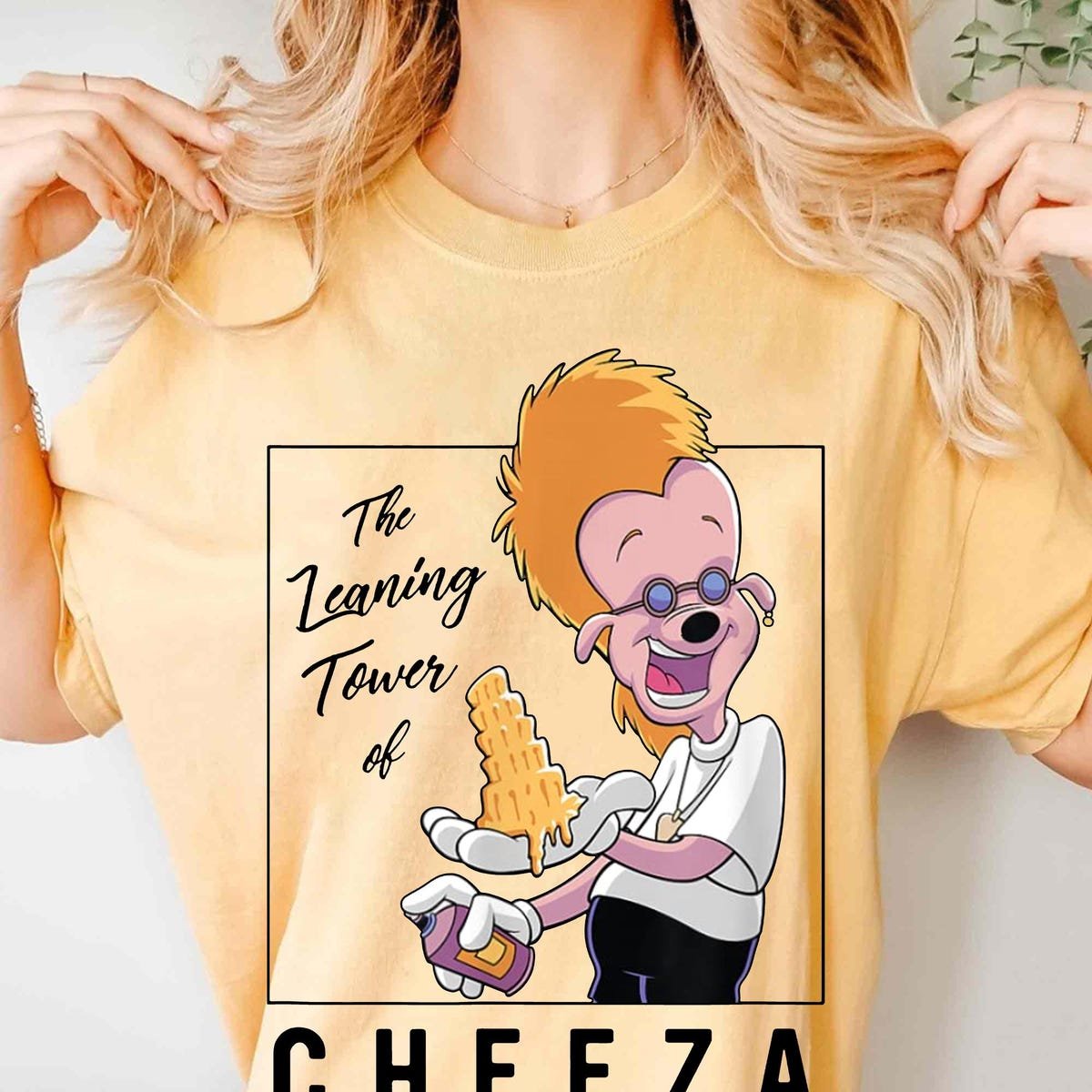 Vintage Disney Goofy Cheeza Shirt Leaning Tower Tee Disneyland Outfit 2025
