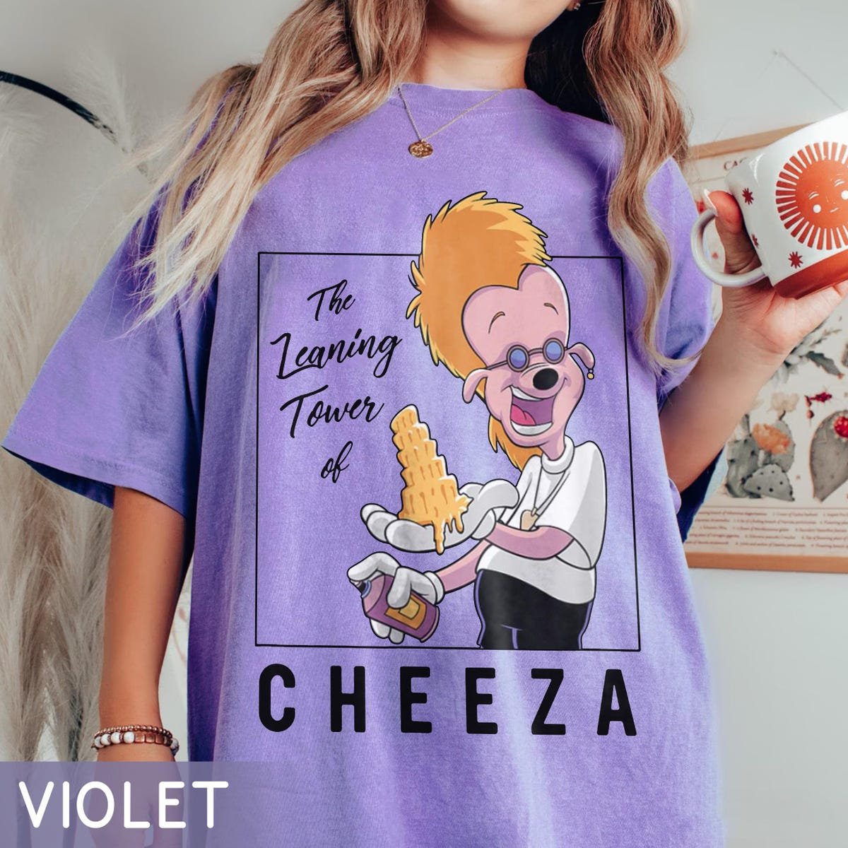 Vintage Disney Goofy Cheeza Shirt Leaning Tower Tee Disneyland Outfit 2025