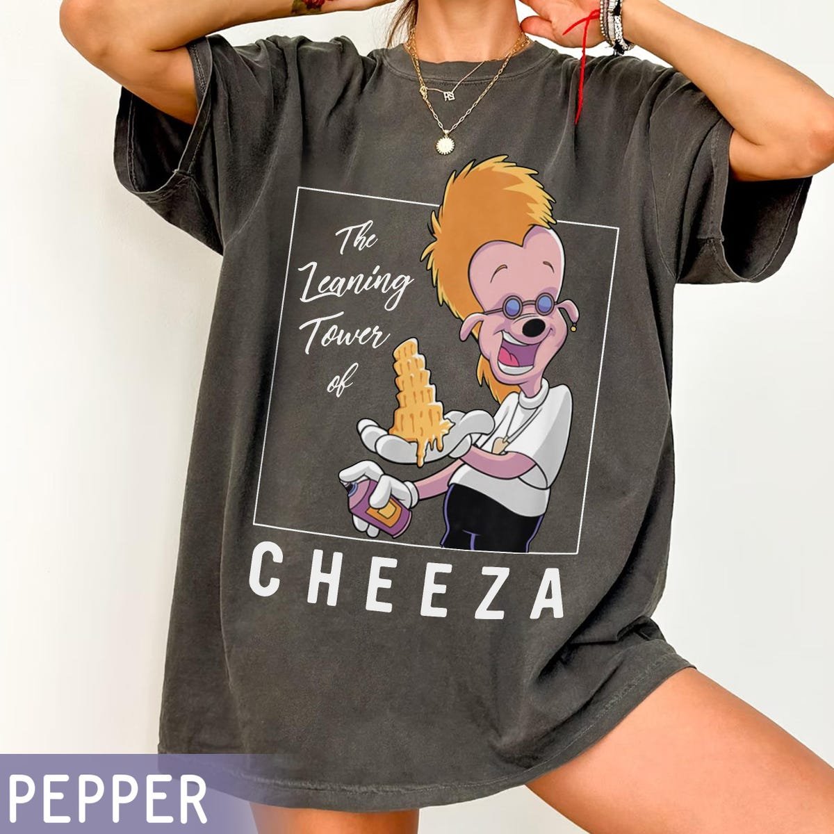 Vintage Disney Goofy Cheeza Shirt Leaning Tower Tee Disneyland Outfit 2025