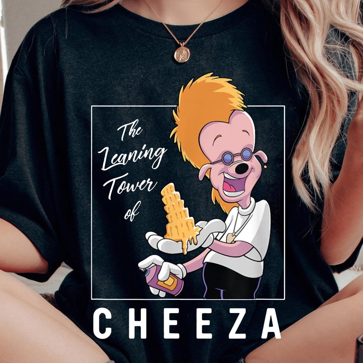 Vintage Disney Goofy Cheeza Shirt Leaning Tower Tee Disneyland Outfit 2025