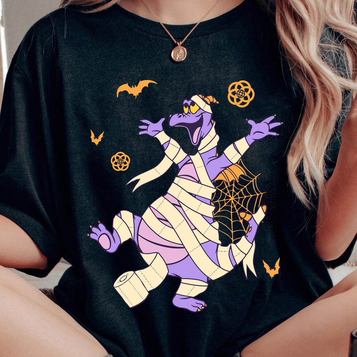 Vintage Disney Halloween Shirt Epcot Figment Mummy Tee