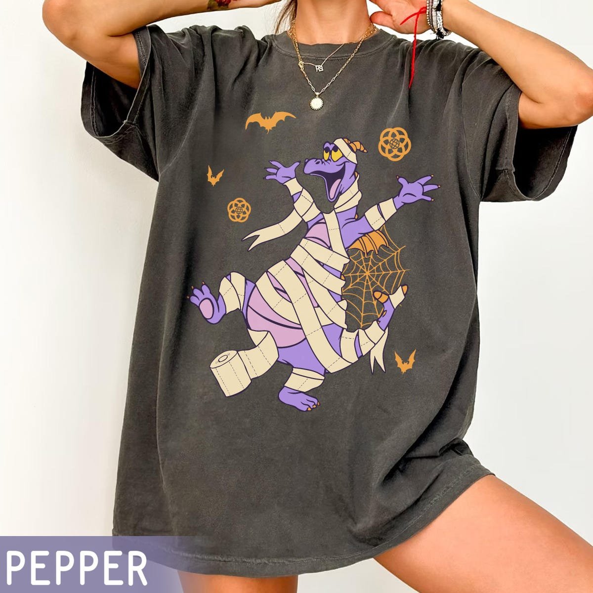 Vintage Disney Halloween Shirt Epcot Figment Mummy Tee
