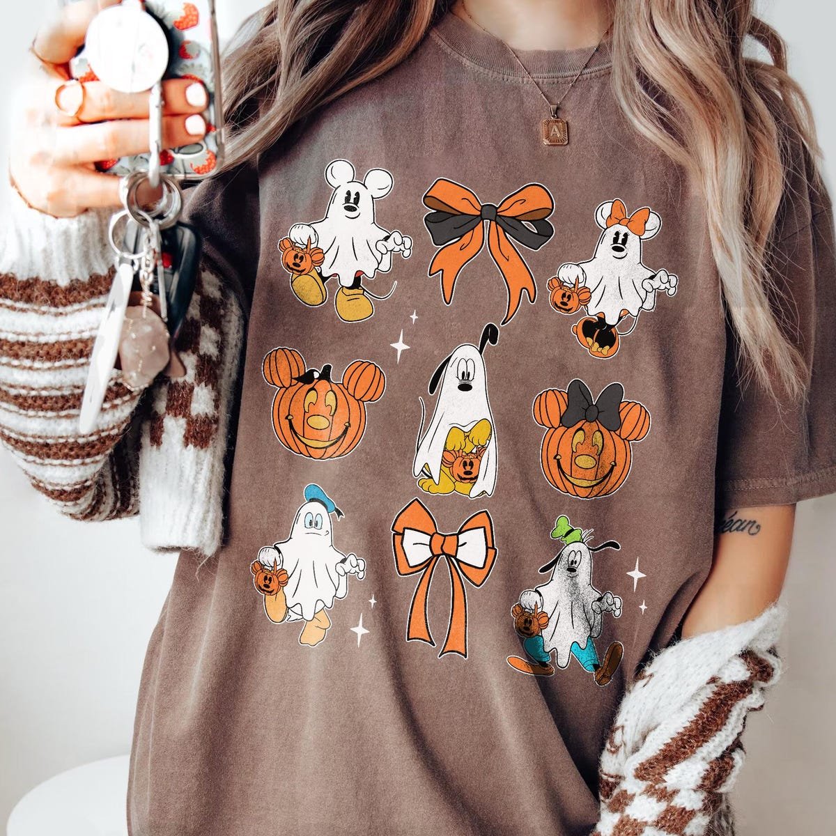 Vintage Disney Halloween Shirt Mickey Friends Pumpkin Tee 2025