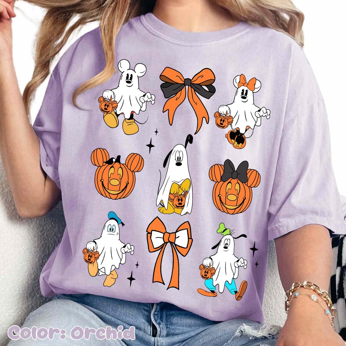 Vintage Disney Halloween Shirt Mickey Friends Pumpkin Tee 2025