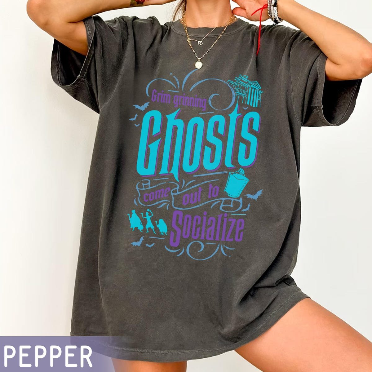 Vintage Disney Haunted Mansion Ghosts Shirt Disneyland Halloween Tee