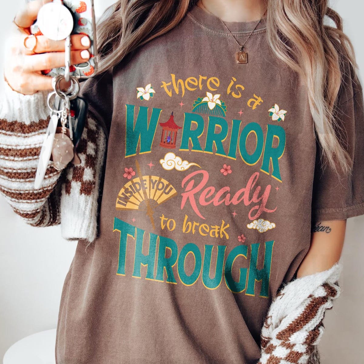 Vintage Disney Mulan Shirt Warrior Inside You Tee Disneyland Outfits