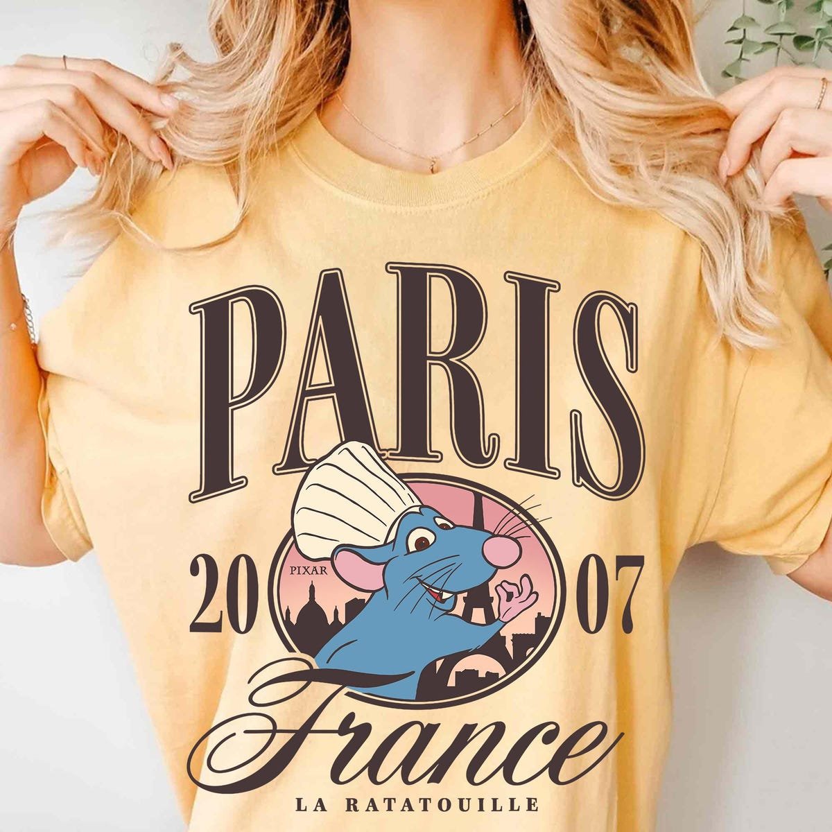 Vintage Disney Ratatouille Remy Shirt Paris Chef Tee Disneyland 2025