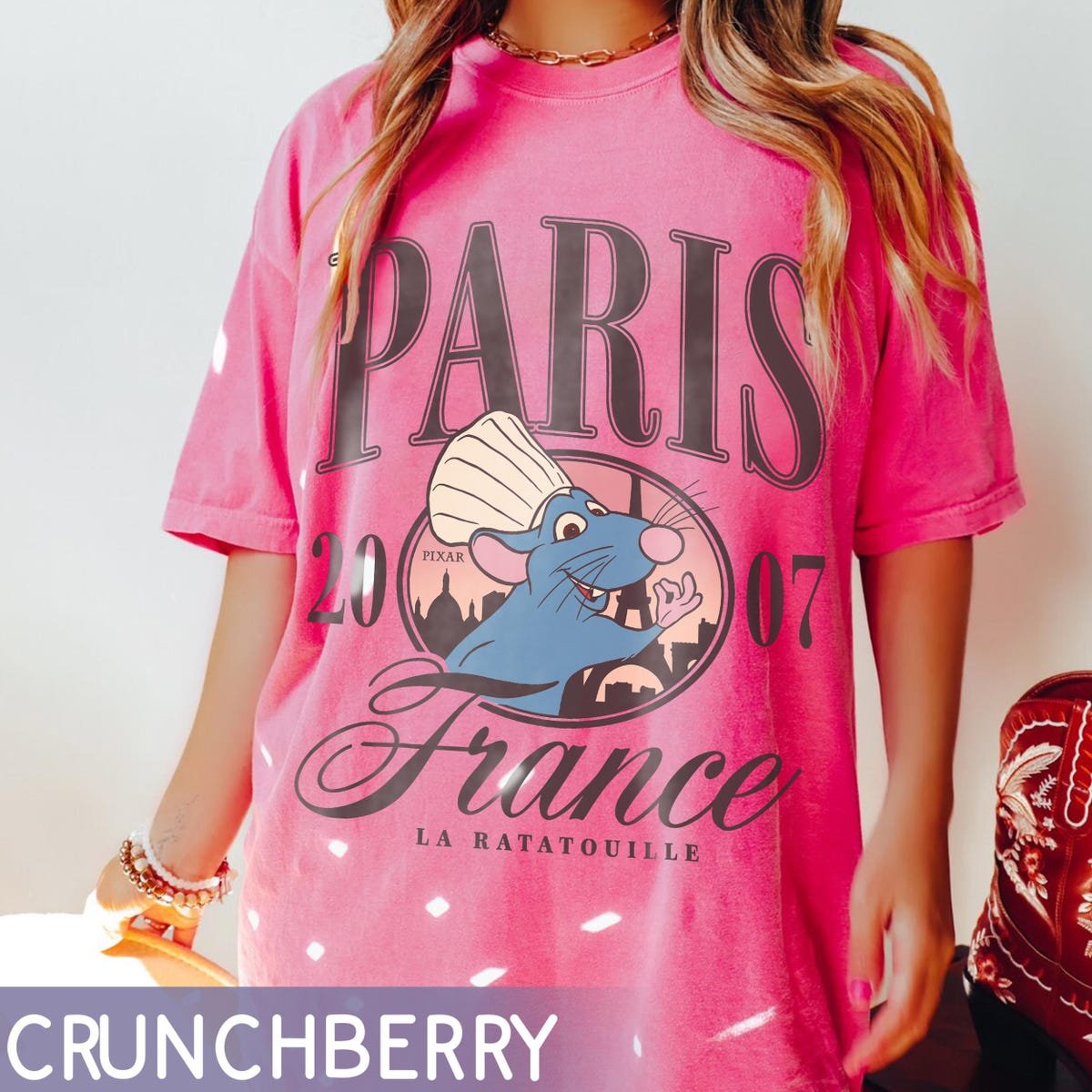 Vintage Disney Ratatouille Remy Shirt Paris Chef Tee Disneyland 2025