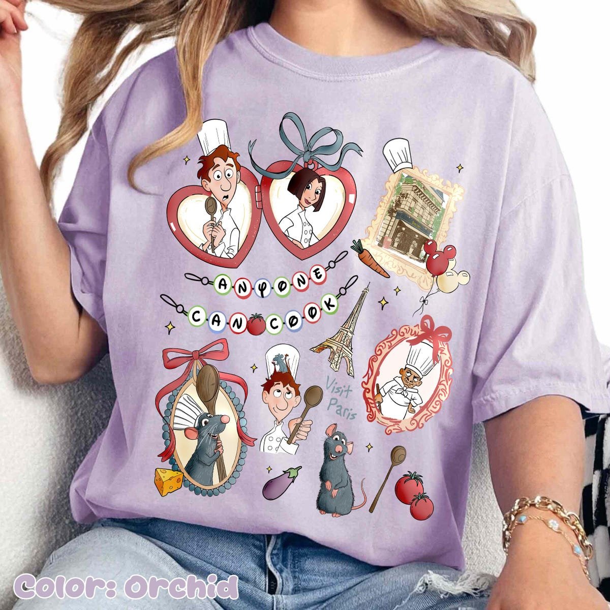 Vintage Disney Ratatouille Shirt Remy Linguini Chef Tee Disneyland 2025