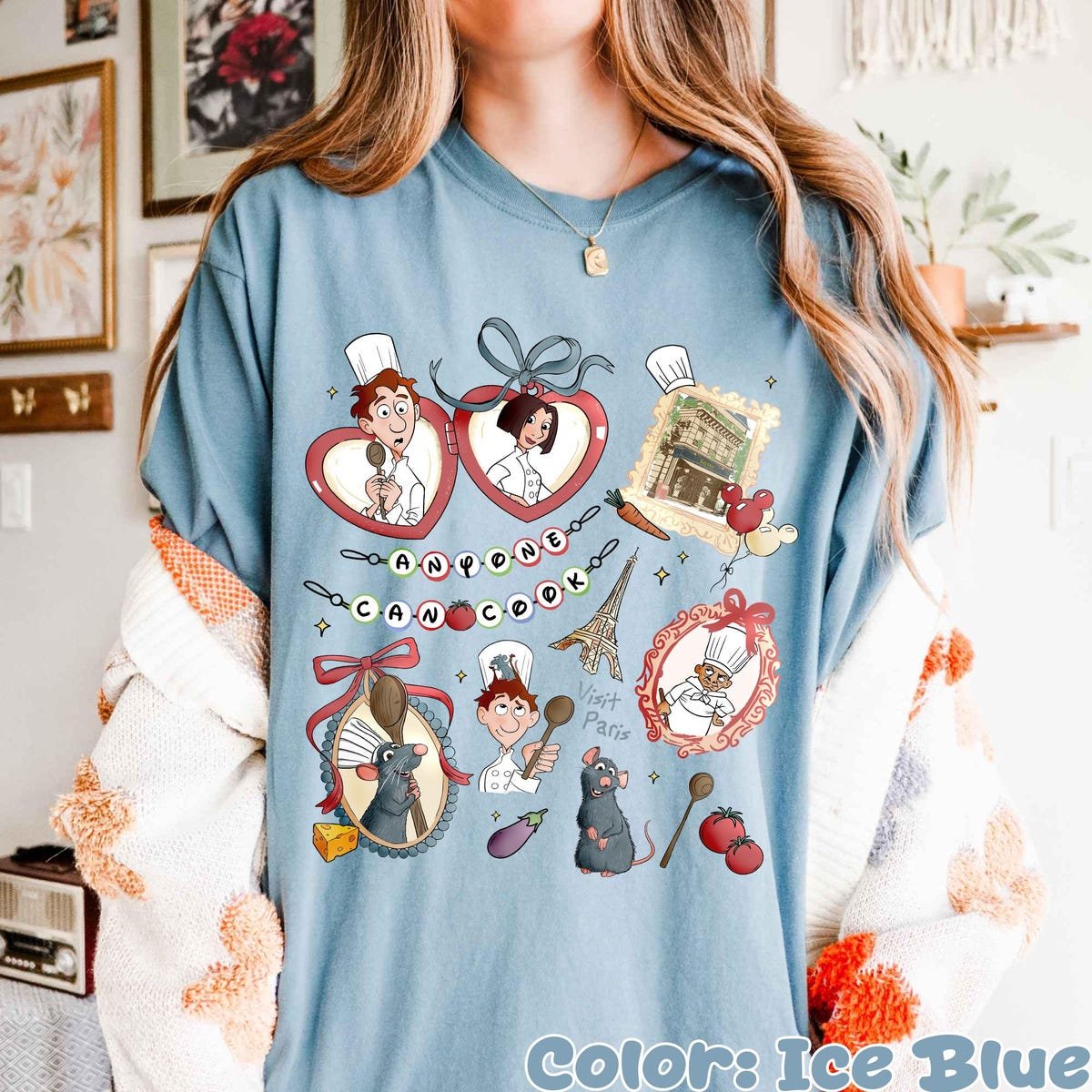 Vintage Disney Ratatouille Shirt Remy Linguini Chef Tee Disneyland 2025