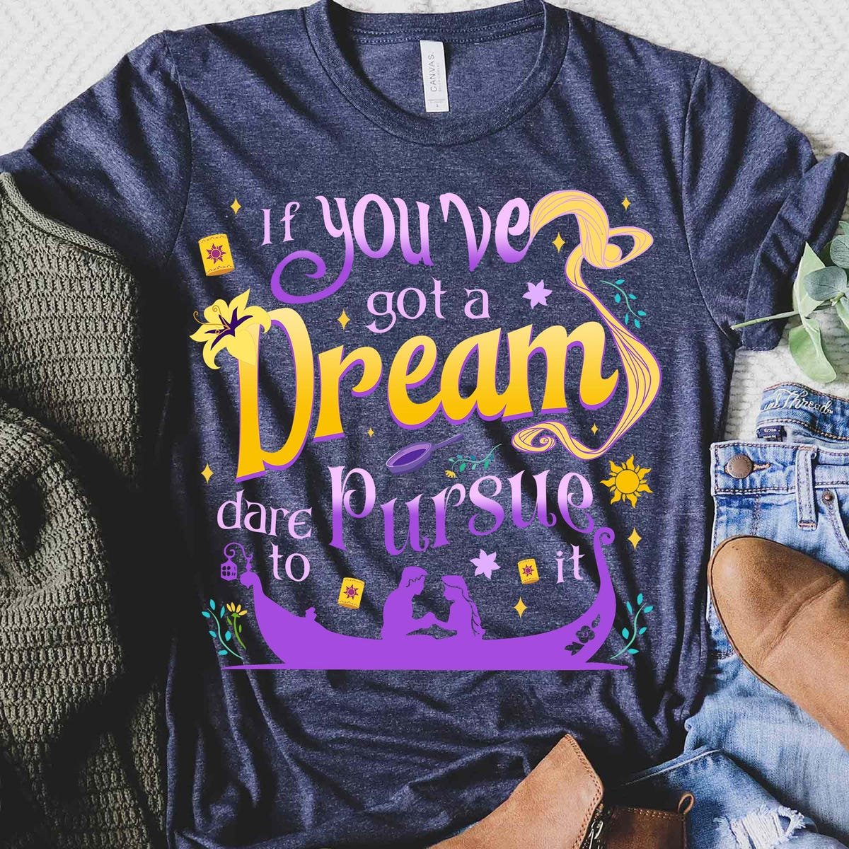 Vintage Disney Tangled Rapunzel Shirt Disneyland Family Matching Outfits