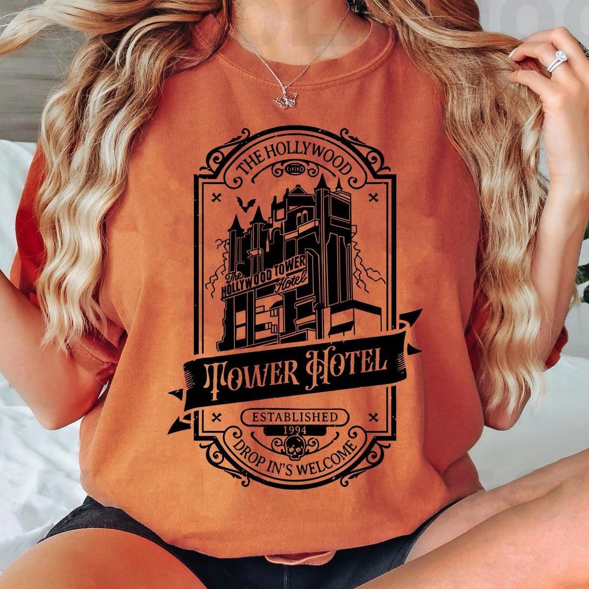 Vintage Disney Tower of Terror Shirt Halloween Disneyland Trip 2025